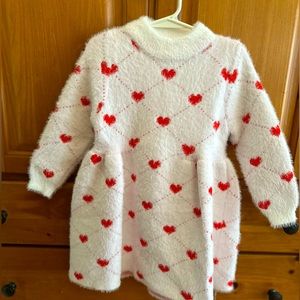 Soft fluffy heart dress